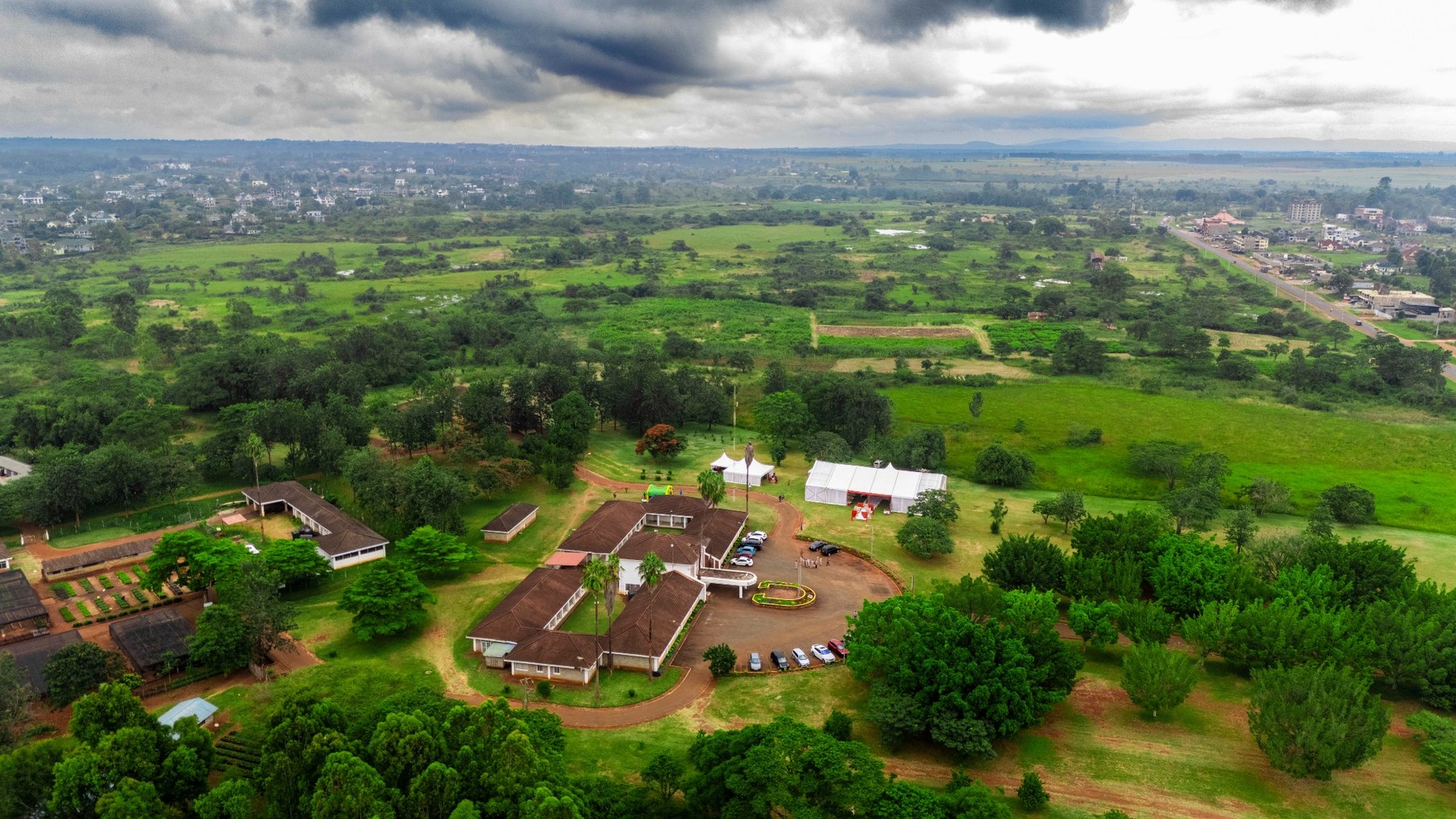 Large outdoor event setup